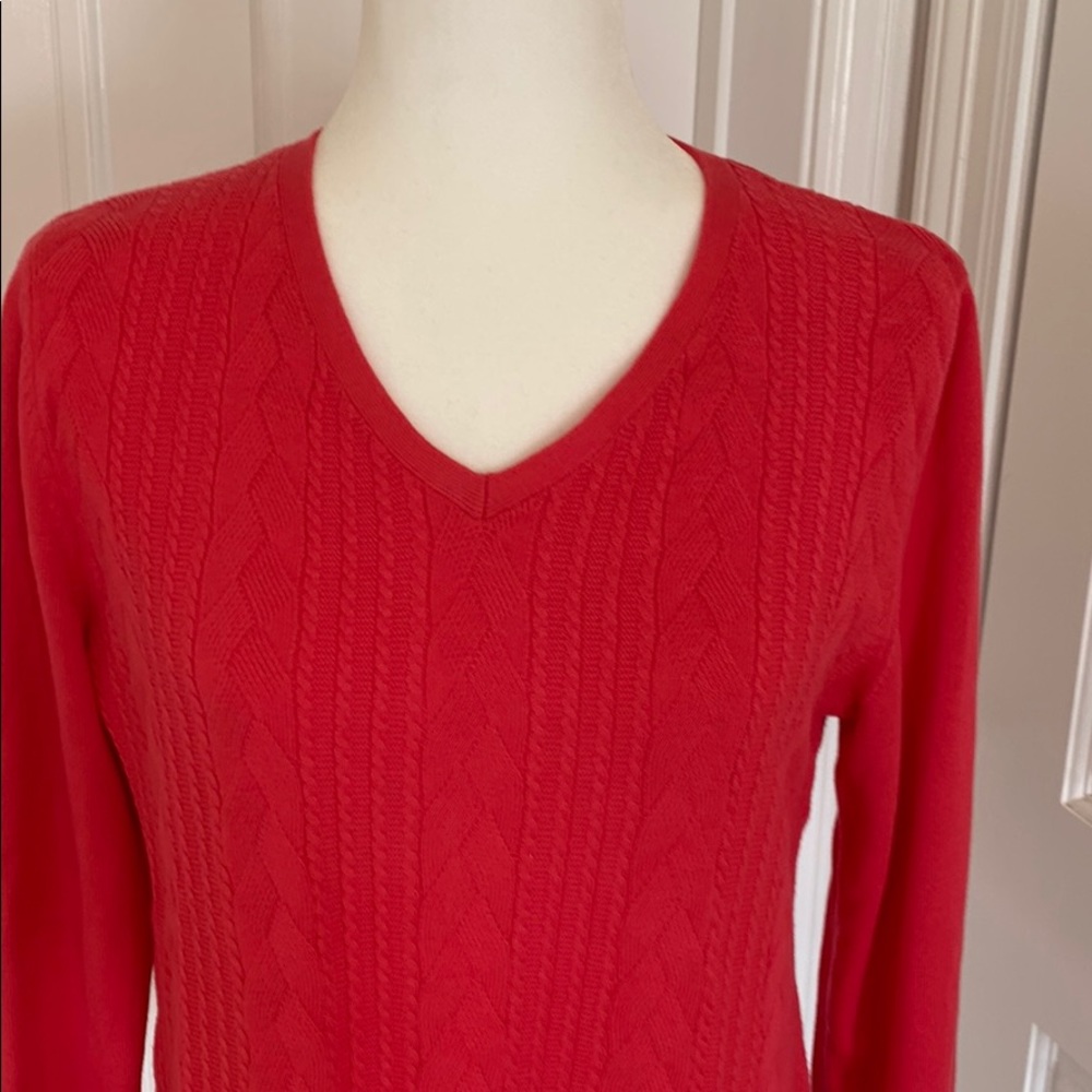 TALBOTS   Beautiful Coral lightweight sweater